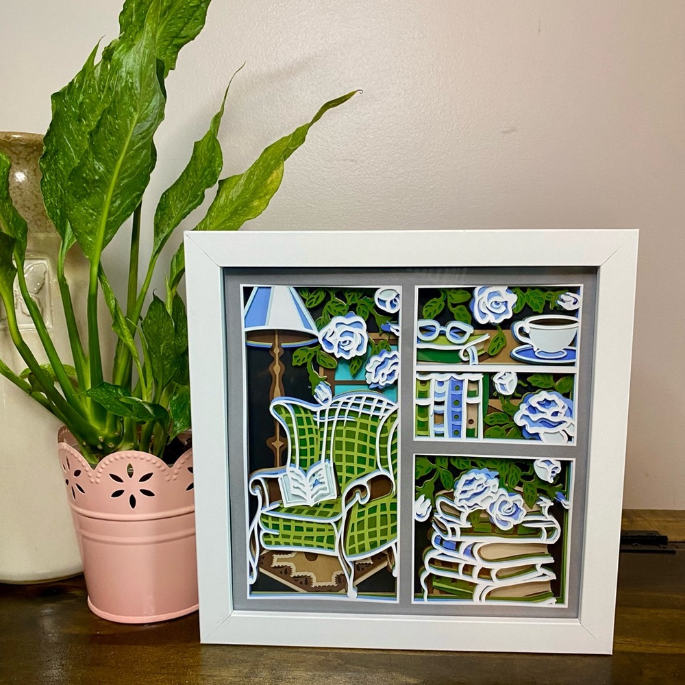 3D Reading Chair Shadowbox